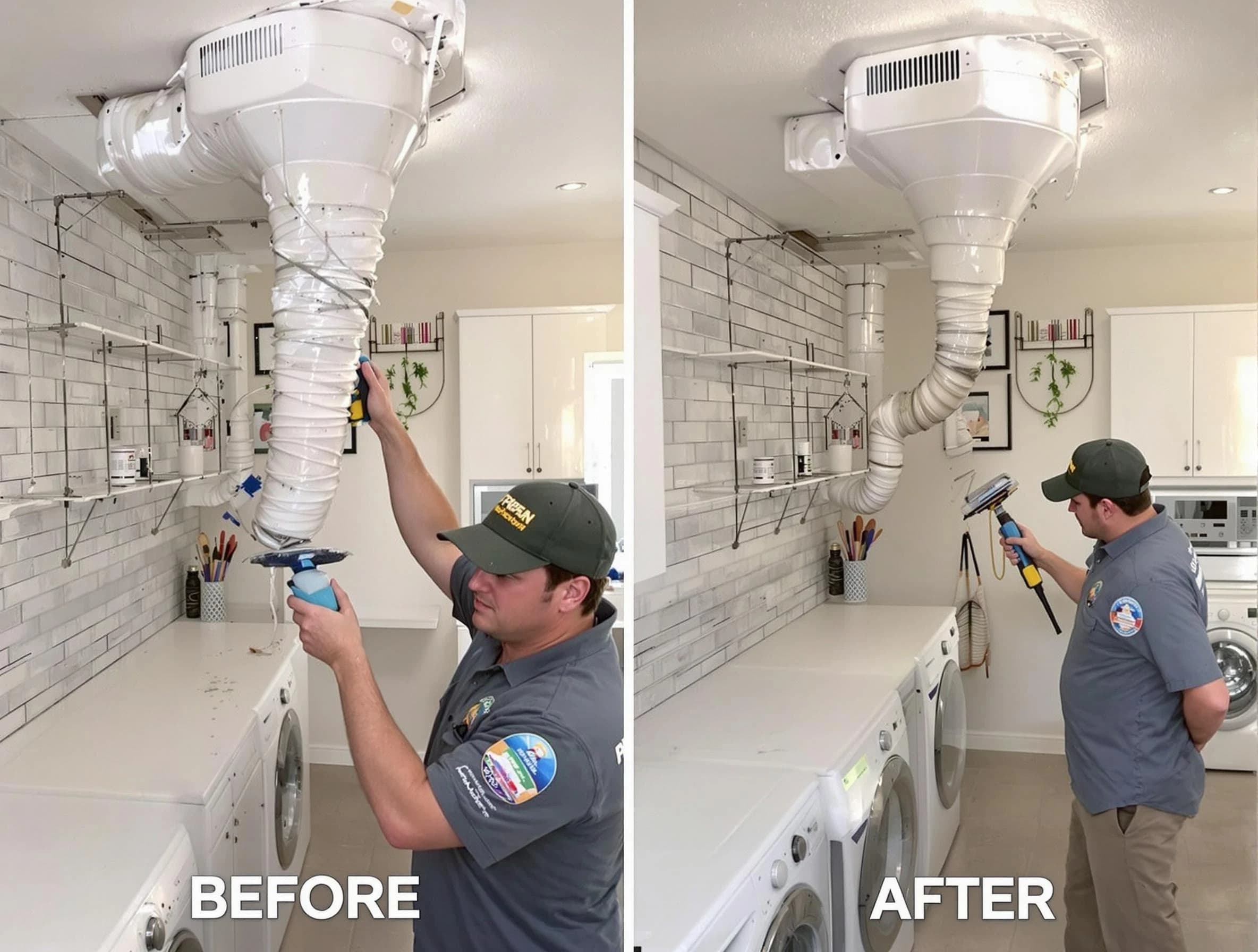 Professional dryer exhaust vent cleaning by Framingham Dryer Vent Cleaning in Framingham