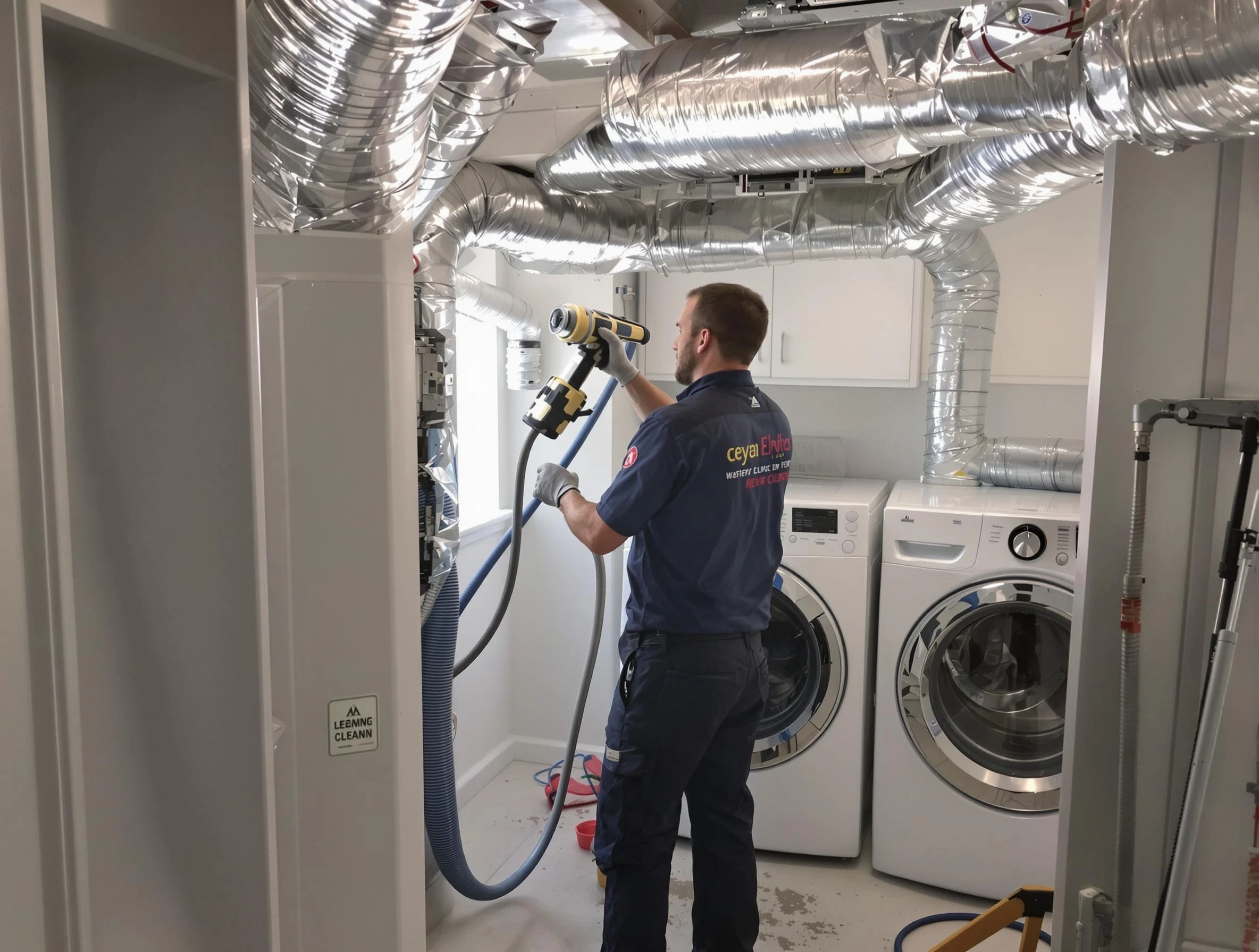 Framingham Dryer Vent Cleaning specialist using advanced equipment for thorough duct cleaning in Framingham